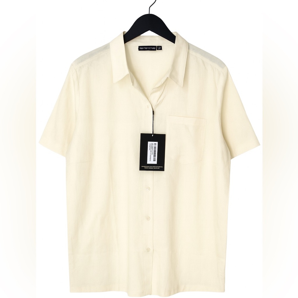 PrettyLittleThing Ivory Button-Up Shirt